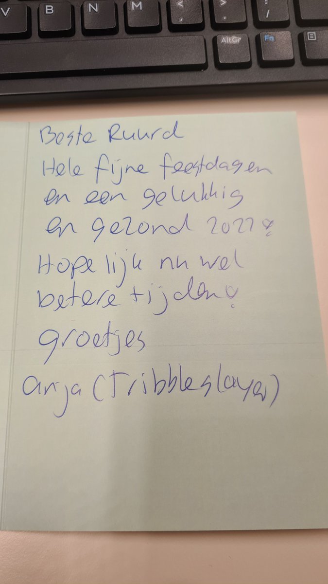 Leuk als je met #kerst een persoonlijk kaartje krijgt, bedankt Anja, <a href="/TribbleSlayer_1/">Anja</a>