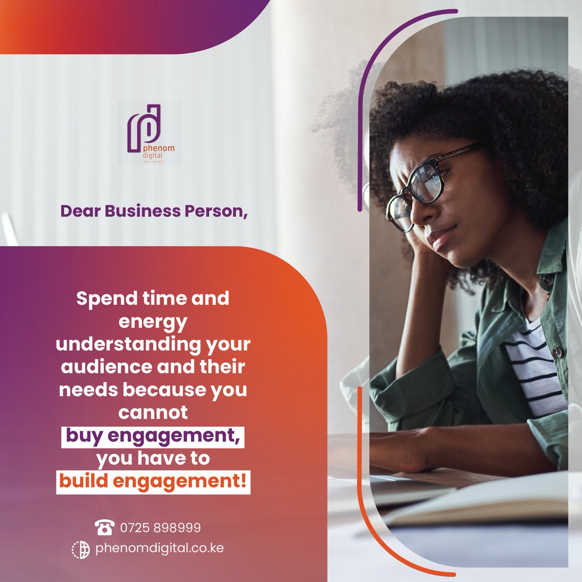 Phenom_Digital's tweet photo. The truth is that there is no such thing as a quick fix when it comes to high-quality engagement. You get back what you put into social media.

So put forth the effort to craft that fantastic post, spark conversation, and engage with your audience authentically. https://t.co/AjrajBOyYo