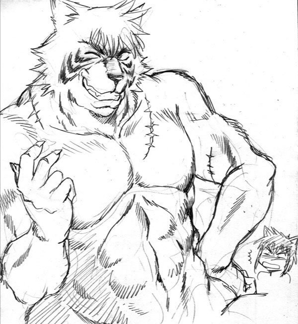 画像整理中に出てきたケモムキイラスト。年明けの色紙出品はケモ♂になります。需要あるかどうか分からないですが。 