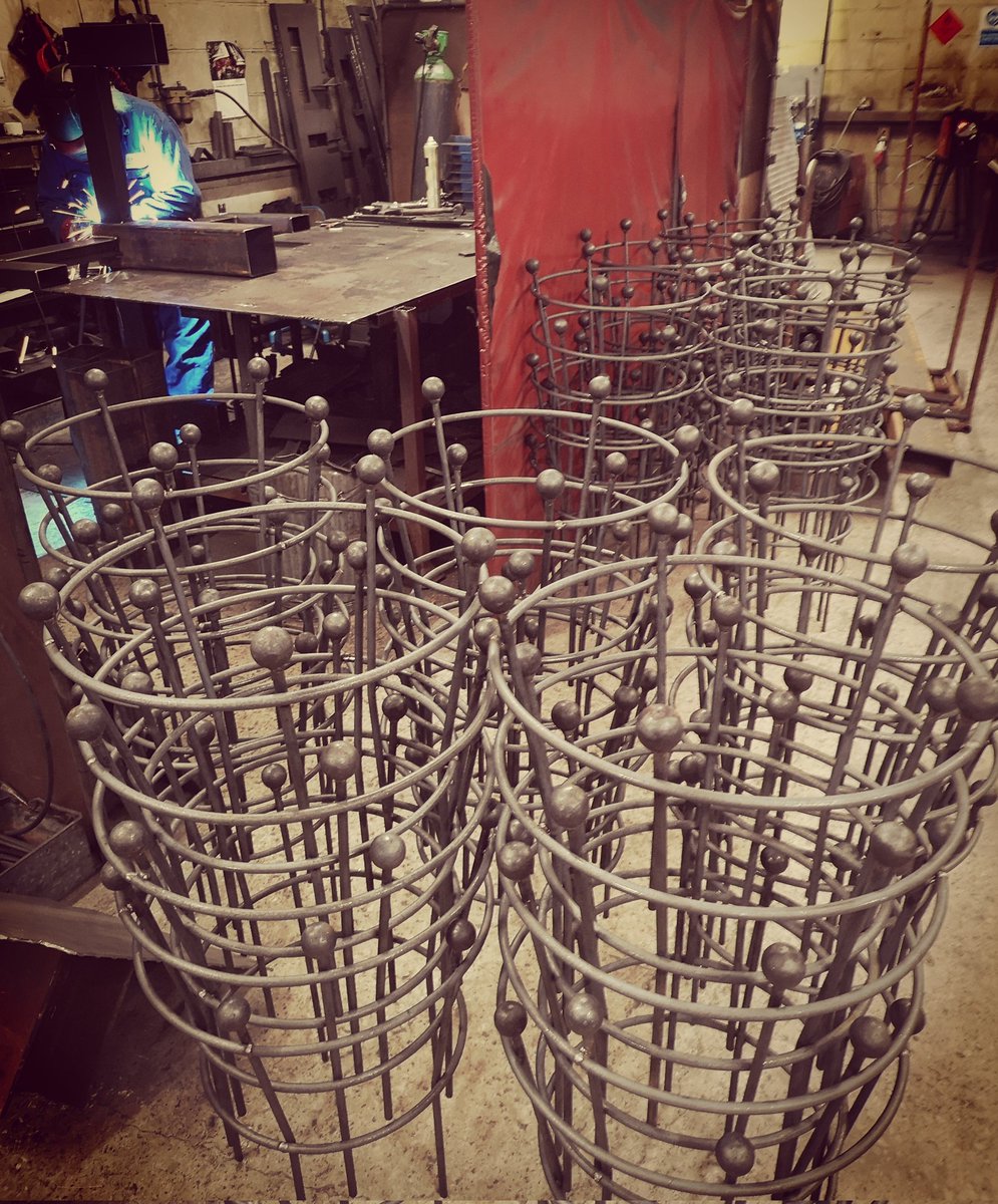 Dalek skeletons seem to be multiplying in our workshop!

#Dalek #fabrication #welding #plantsupports #plantframes