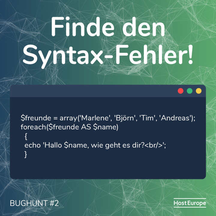 Findet ihr den Syntax-Fehler? 🤔