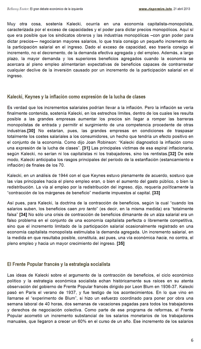 '#Kalecki, #Keynes y la inflación como expresión de la lucha de clases'

sinpermiso.info/textos/marx-ka…

@SinPermisoInfo

#EconomíaPolíticaTrabajo #LanarenEkonomiaPolitika #EuskalHerria #Kalecki #Keynes #Marx

[HILO] 👇👇👇