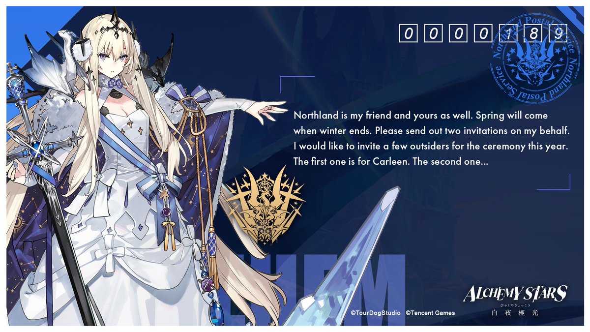 The Queen of the North gave outsiders invitations to the New Year's ceremony. Who is the second invitation meant for?

A: The Navigator
B: Tourdog

Comment your answer below! 2 lucky Navigators will win Bethlehem's pendant and a standee set!

#AlchemyStars