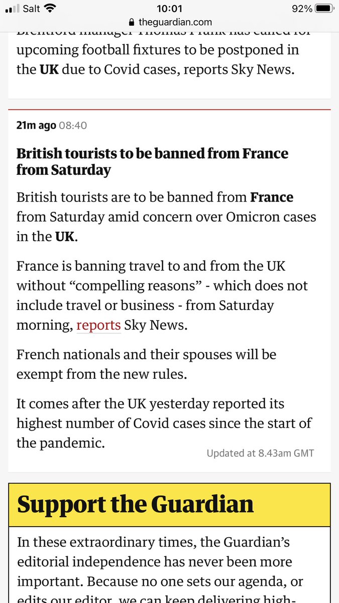 No ski holidays in France for Brits.