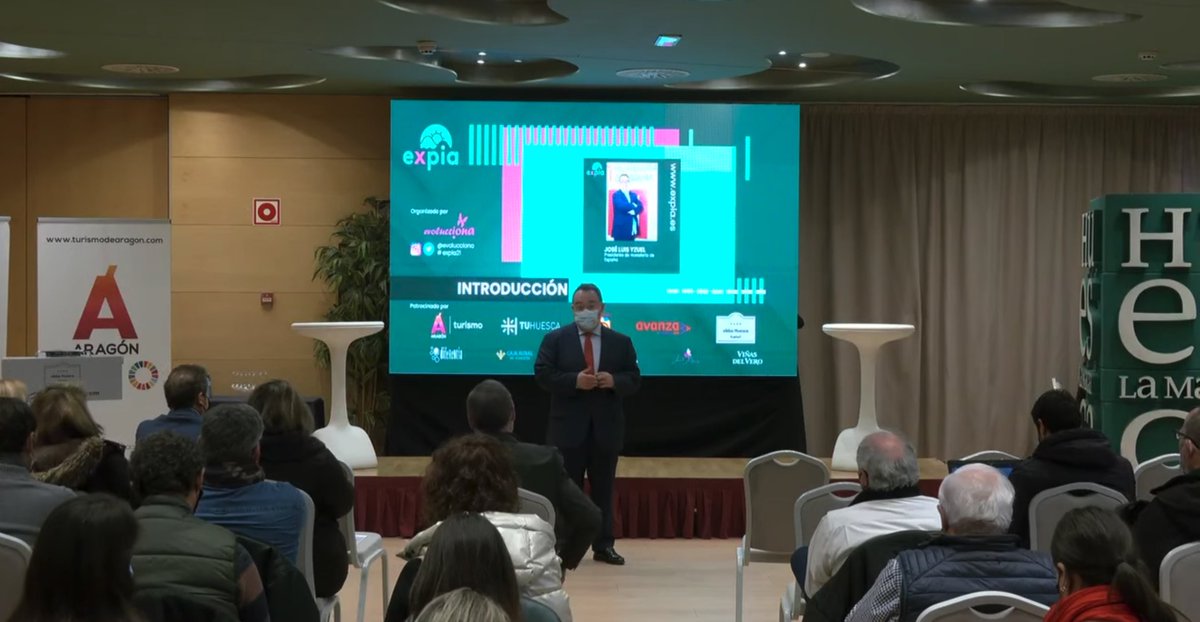 RVEDIPRESS's tweet photo. Estamos en @Huescaturismo #Expia2021 I Foro de Turismo Experiencial y Sostenible. @jlyzuel presidente @CEHEhosteleria
”Tenemos que aguantar el tirón, el futuro es nuestro”. @FerValmaseda CEO de #RVEdipress y #MiradasViajeras está allí para compartir su expertisse. @evolucciona https://t.co/GbI012b97n