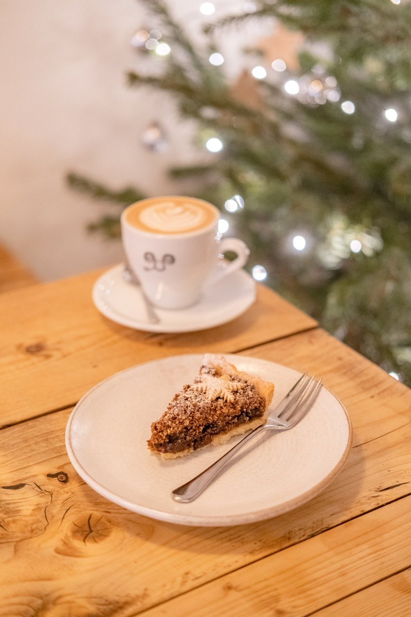 On the counter throughout the Christmas period – our Mince Pie Tart. 

Straight from our bakery, a twist on the festive classic with vegan-friendly short crust pastry and crumble. 

Available from our Bridge Street and Northgate Street shops.

☕️🐐🎄