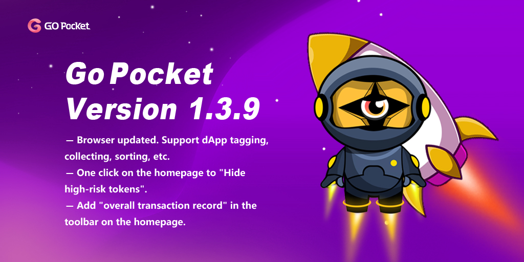 #GM guys!

check the preview of Go Pocket V 1.3.9!
🌟 collect your favorite dApps on browser page
🌟 hide unwanted tokens by one click

we know what you want for a web 3 wallet😉

#GoPocket #Web3 #Crypto #cryptocurrency #CryptocurrencyNews #crypto #wallets #token #tokens #100xgem