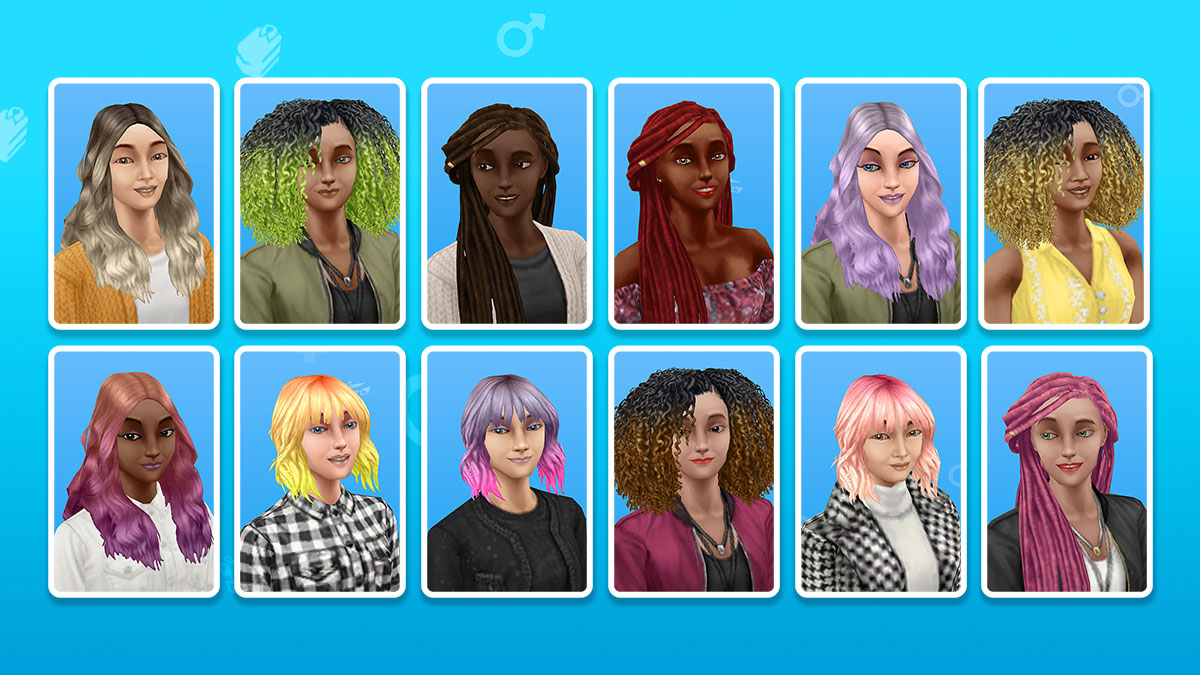 female hair collection | sims freeplay - YouTube
