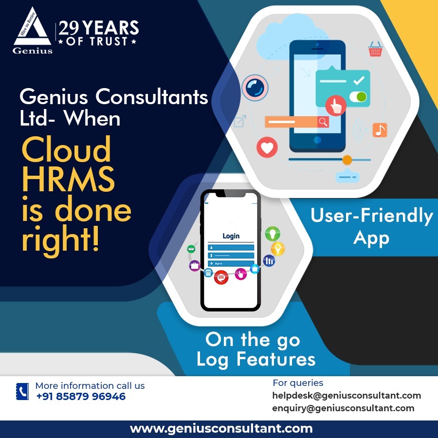 Let us simplify your path!
Easy and userfriendly Cloud HRMS Services are here for you

For more info: geniusconsultant.com/services.aspx 

#HRMS #CloudHRMSServices #UserFriendlyApp #GeniusConsultantsLtd