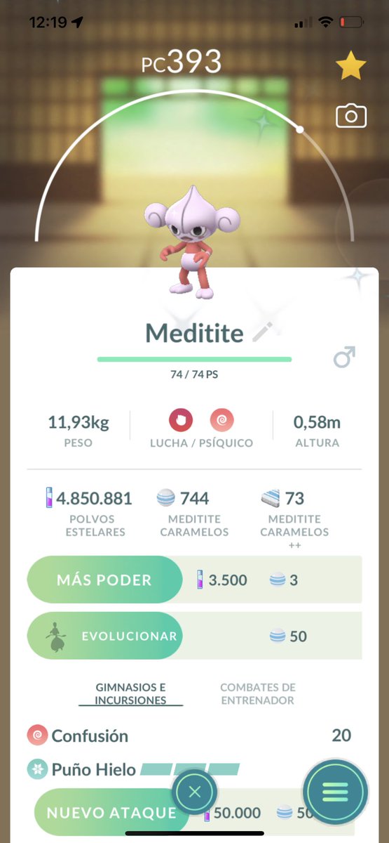 PokeMao6's tweet photo. Empezamos bien esto #pokemongo #shiny #ShinyCheck #PokemonGoRaids https://t.co/9Oxvq9aece
