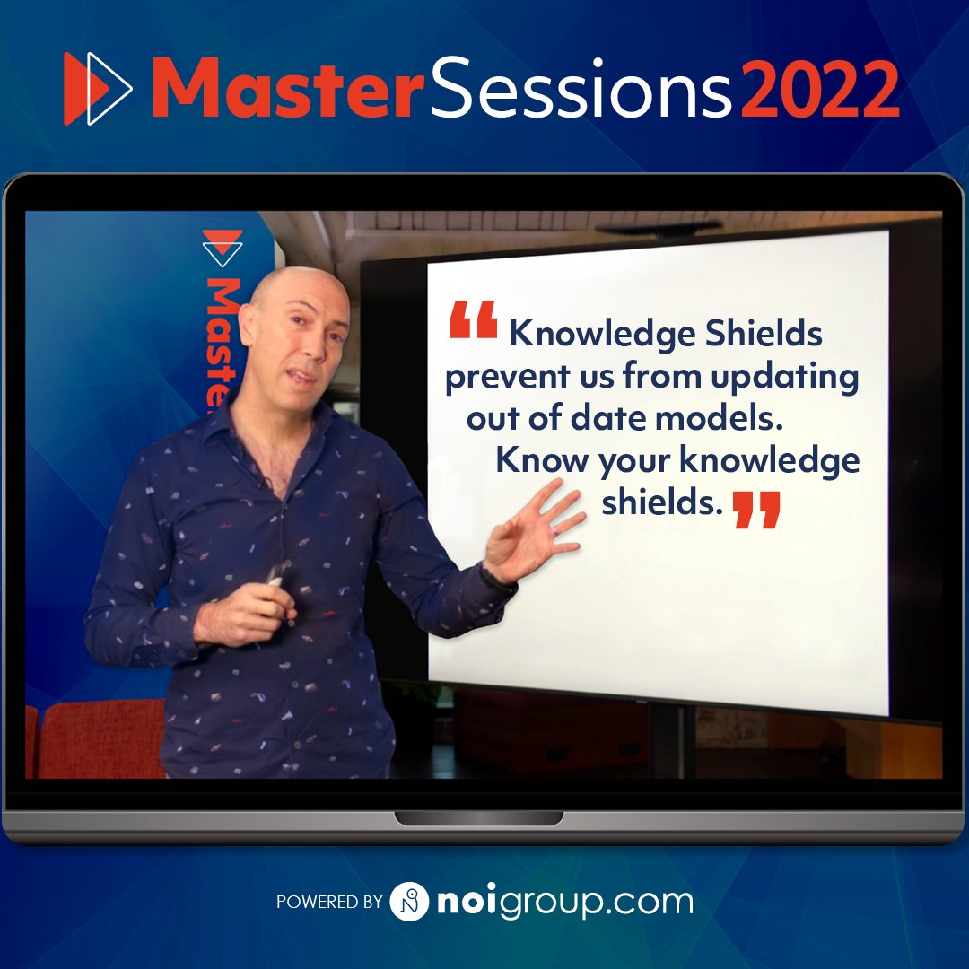 noigroup's tweet photo. "Knowledge Shields" (cognitive biases) are everywhere. Learn to pick yours and how to reflect deeply to overcome them at MasterSessions 2022 https://t.co/DudEXjxoVE https://t.co/PEmCWU1g27