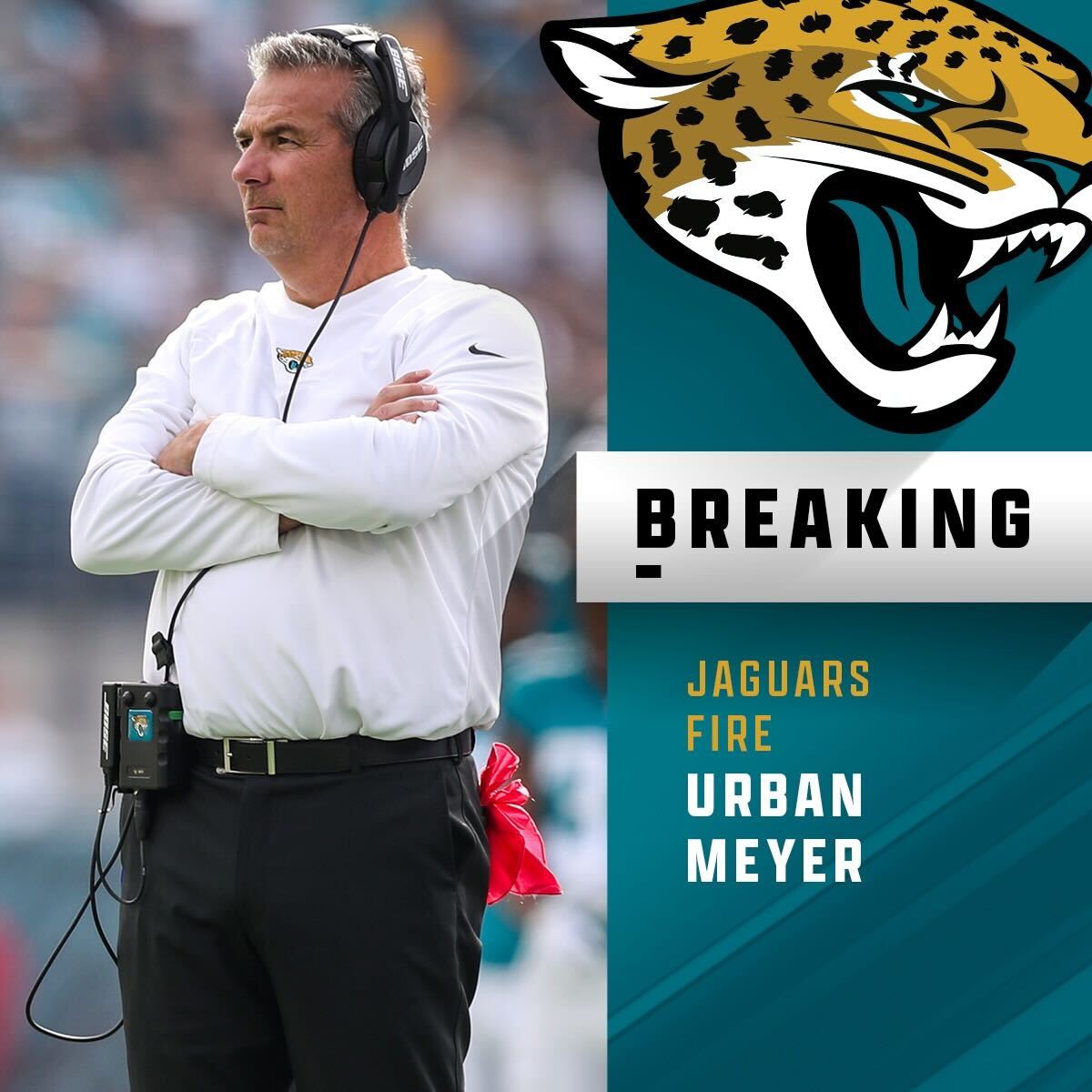 RT @NFL: Jaguars fire HC Urban Meyer. (via @rapsheet) https://t.co/7TvONPwkpg