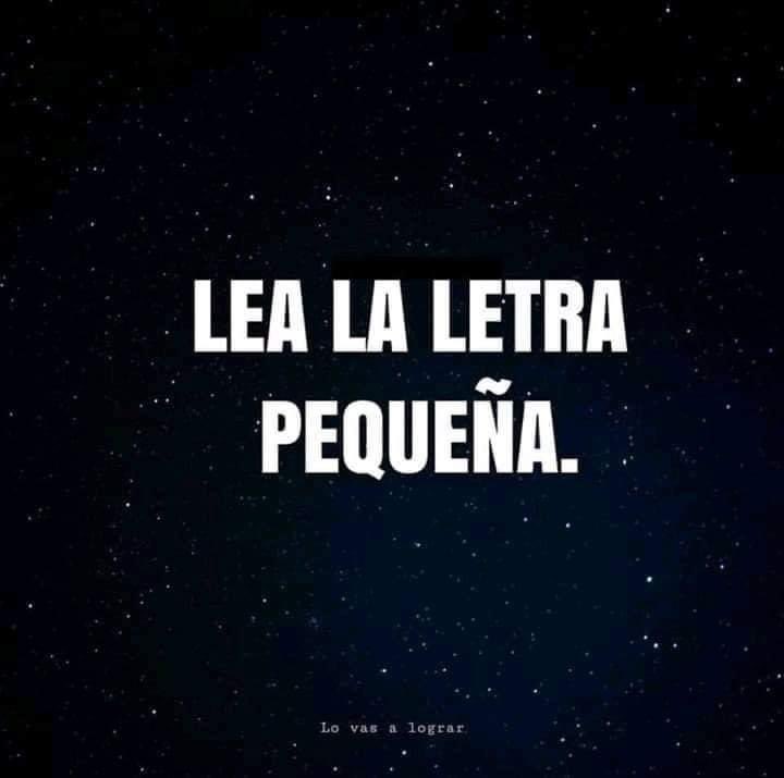 El consejero - Lea la letra pequeña.