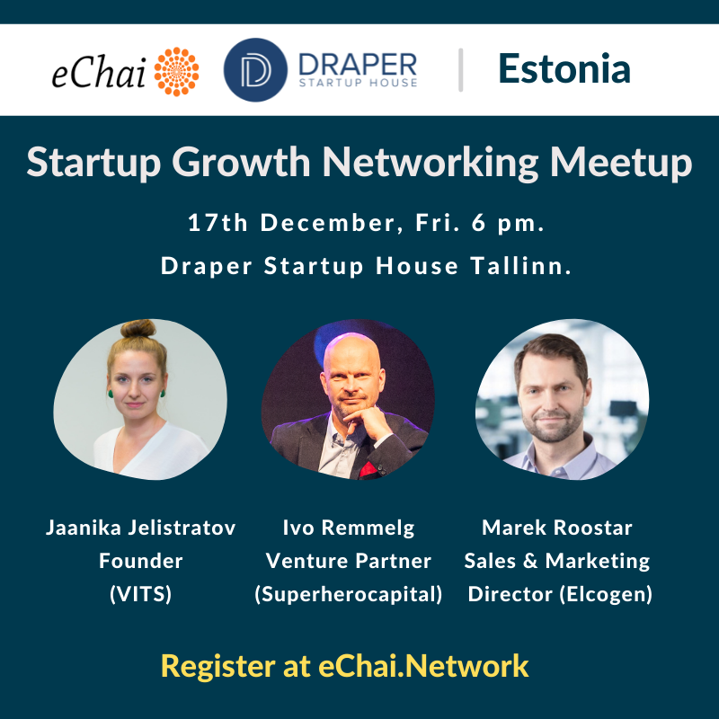 jatin10's tweet photo. .@eChaiNetwork Estonia and @dshglobal Estonia are hosting the 'Startup Growth Networking Meetup in Tallinn' on 17th December, Friday.
Register at https://t.co/swoP70F8Tc
#eChaiNetwork #Tallinn #Estonia #Startups https://t.co/xxDM6Fjyd9