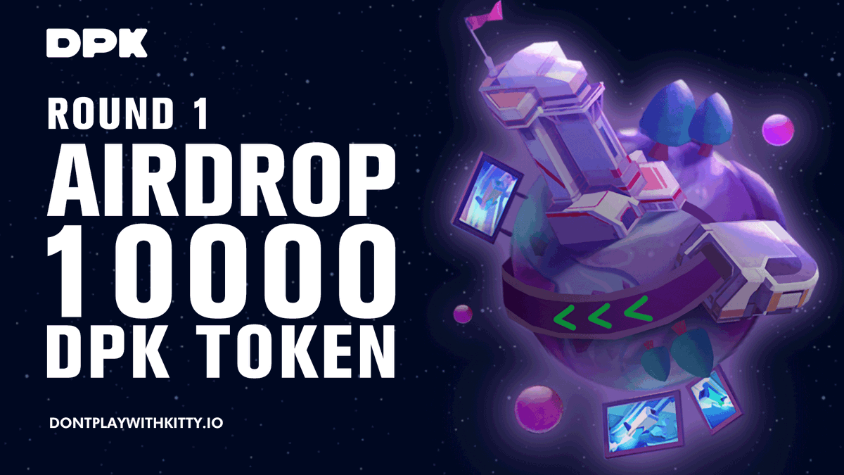 🔥 $DPK token Airdrop is coming!

🚀Complete the tasks and win 10000 $DPK tokens

🎆 2000 random winners, each get 5 $DPK token

♥️ The top 200 referrals will be definitely picked

👇join airdrop bot: t.me/DontplayWithki…

#DPK #Playtoearn