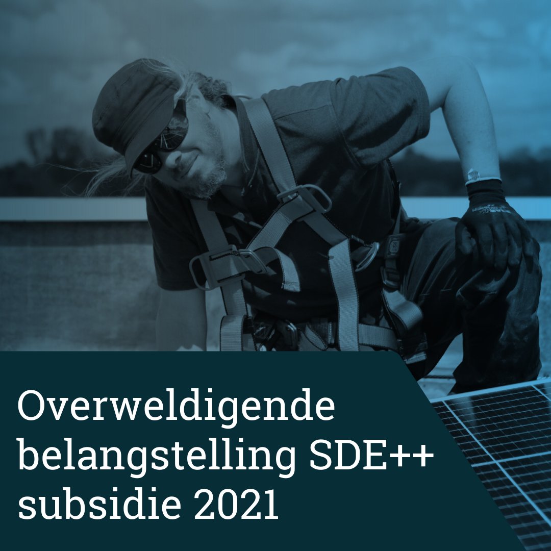 beterduurzaam's tweet photo. De eerste tussenstand van de openstellingsronde voor SDE++ subsidie 2021 laat een overweldigende belangstelling  zien. Er voor 12 miljard subsidie aangevraagd. 

Lees meer https://t.co/IijFUiyZvv

#zonnepanelen #SDE #subsidie https://t.co/LzVrHDOZp0