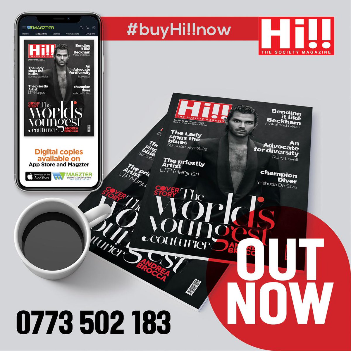 Dailymirror_SL's tweet photo. The year end issue of the most popular fashion and lifestyle magazine in Sri Lanka is out now!
HI!! Magazine is now available at all leading bookshops, supermarkets, concept stores and online boutique stores. Grab your copy today!
#HiMagazine #Lifestyle #Events #Art #Fashion https://t.co/7VhFwAoIiE