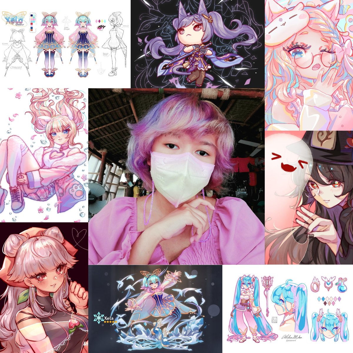 Hopping on the bandwagon ft. irl Xela because I look kinda cute today ପ(๑•ᴗ•๑)ଓ ♡ #artvsartist #artvsartist2021 💖 