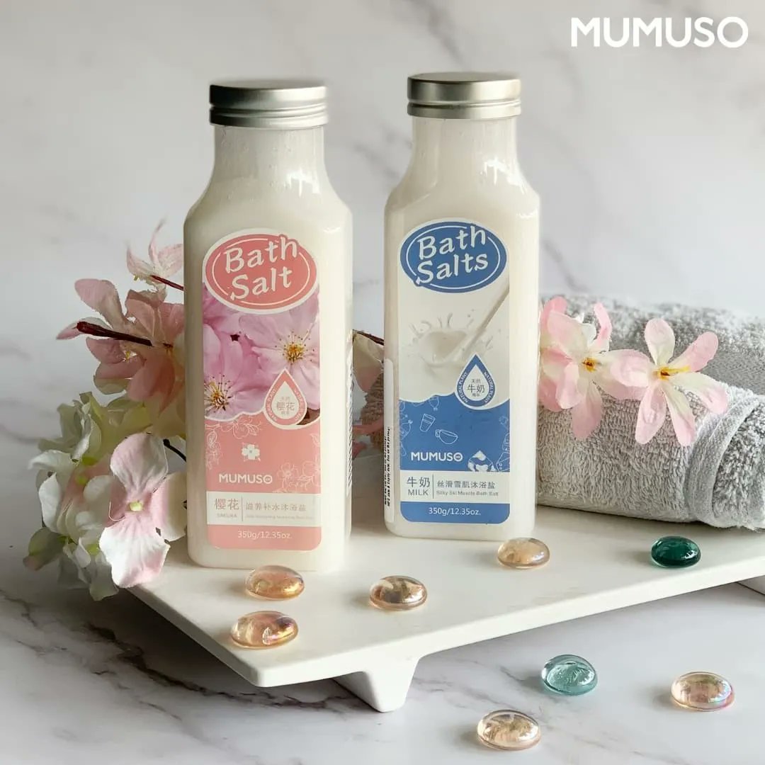 MumusoIndia's tweet photo. Make every bathing experience a cherished memory with MUMUSOโs bath salt emulsions that revitalize your skin and bring out your natural glow๐๐งด.
Shop online: https://t.co/RLOmHdSmi1
#bathsalts #bathsaltsoaks #bathtime #bathessentials #scrubs #selfcare #relaxingtime #MUMUSO https://t.co/QGbcLHnxDf