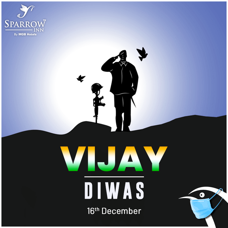 Hail the Courageous Indian Soldiers who laid their lives for the country, its land, and people. 
Vijay Diwas 16 December 2021!

#SparrowInnByMGB #SparrowInn #Hotels #HotelsInAlwar #MGBHotels #Alwar #VijayDiwas #IndianArmy #IndianArmyForces #VijayDiwas2021 #India #Soldiers