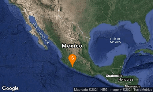 SismologicoMX's tweet photo. SISMO Magnitud 4.2 Loc  26 km al NORTE de LA MIRA, MICH 16/12/21 00:09:13 Lat 18.27 Lon -102.34 Pf 5 km https://t.co/c5rcDuN4RQ