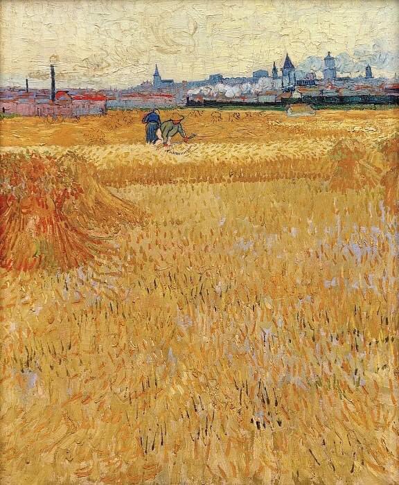 Vincent van Gogh'un 1888 yılında yaptığı "Buğday Tarlaları" adlı eseri.