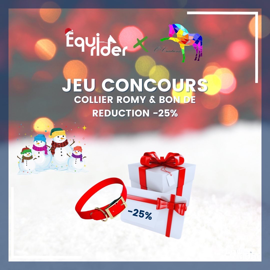Equirider_'s tweet photo. Calendrier de l’avent Jour 16 🎁
Jeu concours d’O’Créations pour gagner un collier Romy et un bon de réduction de -25% 😍

#jeuconcours #Giveaway #horse https://t.co/bU32DWTgz9