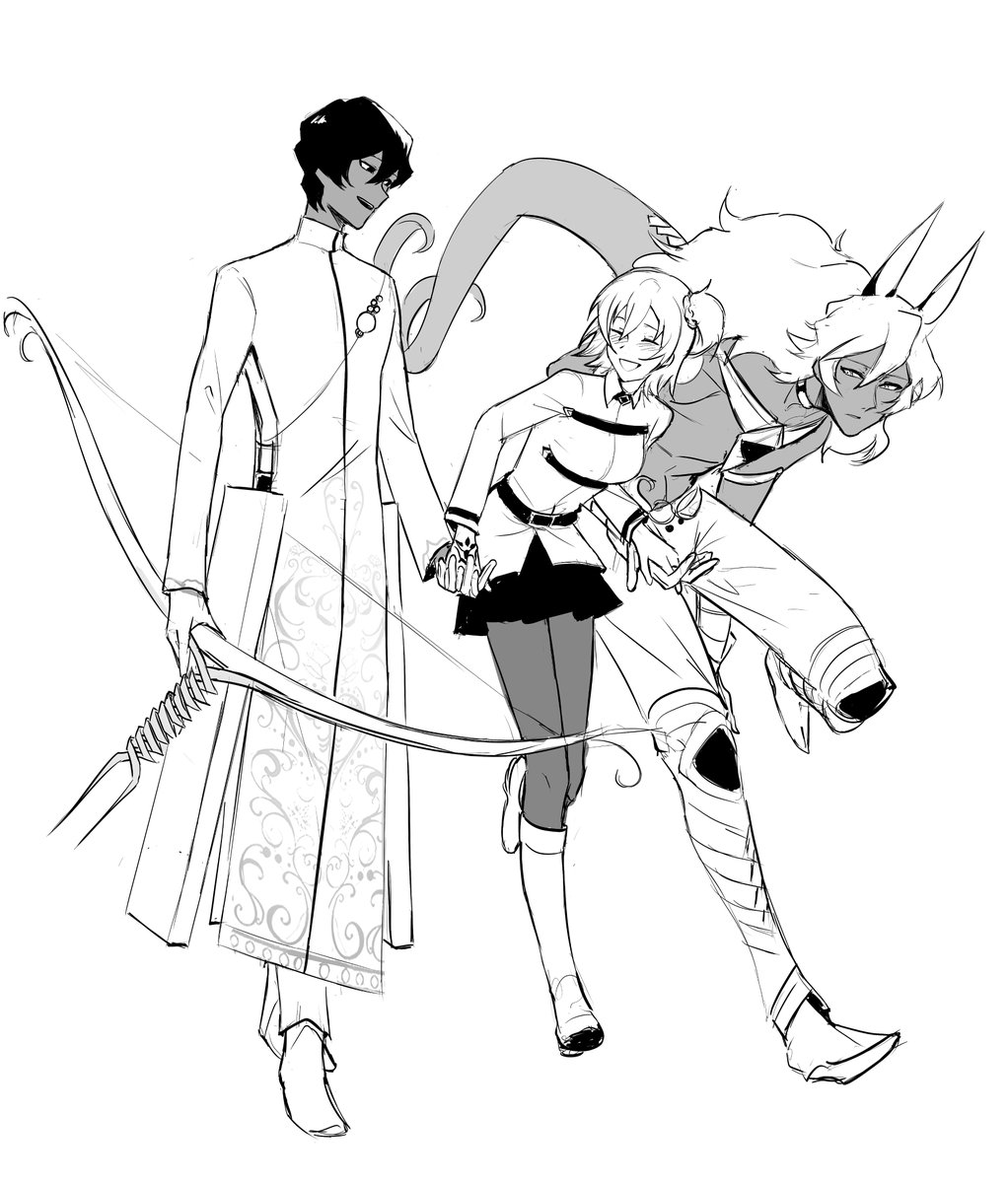 Kupiseco's tweet photo. Master and her beloved endowed heroes https://t.co/T7Go8WLssH