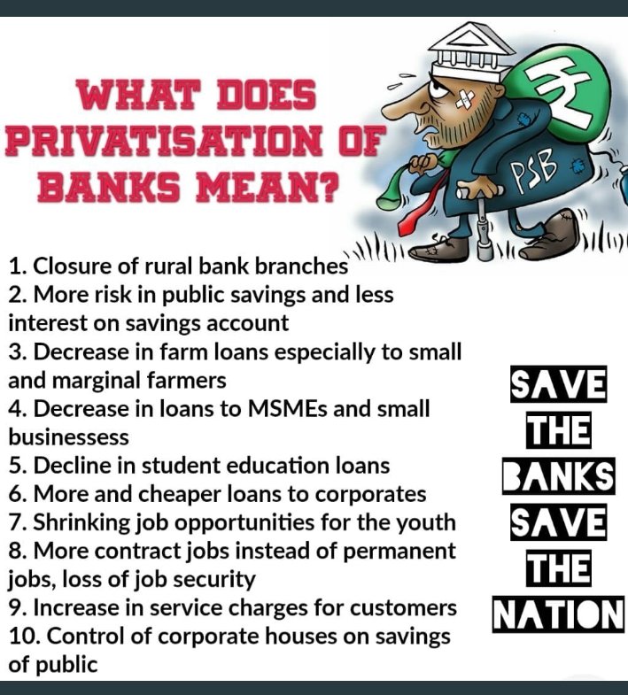 Sandeep_Saurav_'s tweet photo. That's why I support #BankStrike

#StopPrivatization_SaveBanks https://t.co/rE38xpNwab
