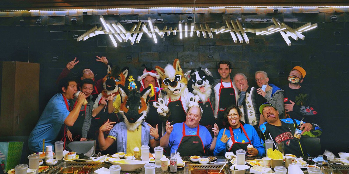 ChatahSpots's tweet photo. Hawt Pawt Birthday Dinner for @CassiusF0x 🎉🥳♨️
〜
🐶@RykerHusky @RixHusky @RonnieNoodles @phoenixwuff @ScoutWox @MigoMutt Dragon @TripECollie @ShaleShep @SyrupDesolation @microdile @baconcoyote @YipCoyote @SupScooterr https://t.co/xDIdzDrKJU