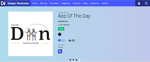 SatvikDaan's tweet photo. Thanks, @designnominee for choosing us as an "App of the Day" 
.
.
.
.
.
#appmention #SatvikDaan #designnominees #appoftheday https://t.co/rTeGXOZnGC