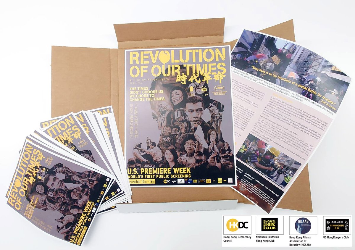 Getting ready for #RevolutionOfOurTimes #SanFrancisco Premiere on this weekend!
* Just 2 more days... got your ticket?
** Co-hosted by @hkdc_us @NorCalHK @hkaaberk @USHKersClub 

#RoOT4Oscars 
#RevolutionOfOurTimes 
#RoOTPremiere 
#Oscars2021
@TheAcademy
