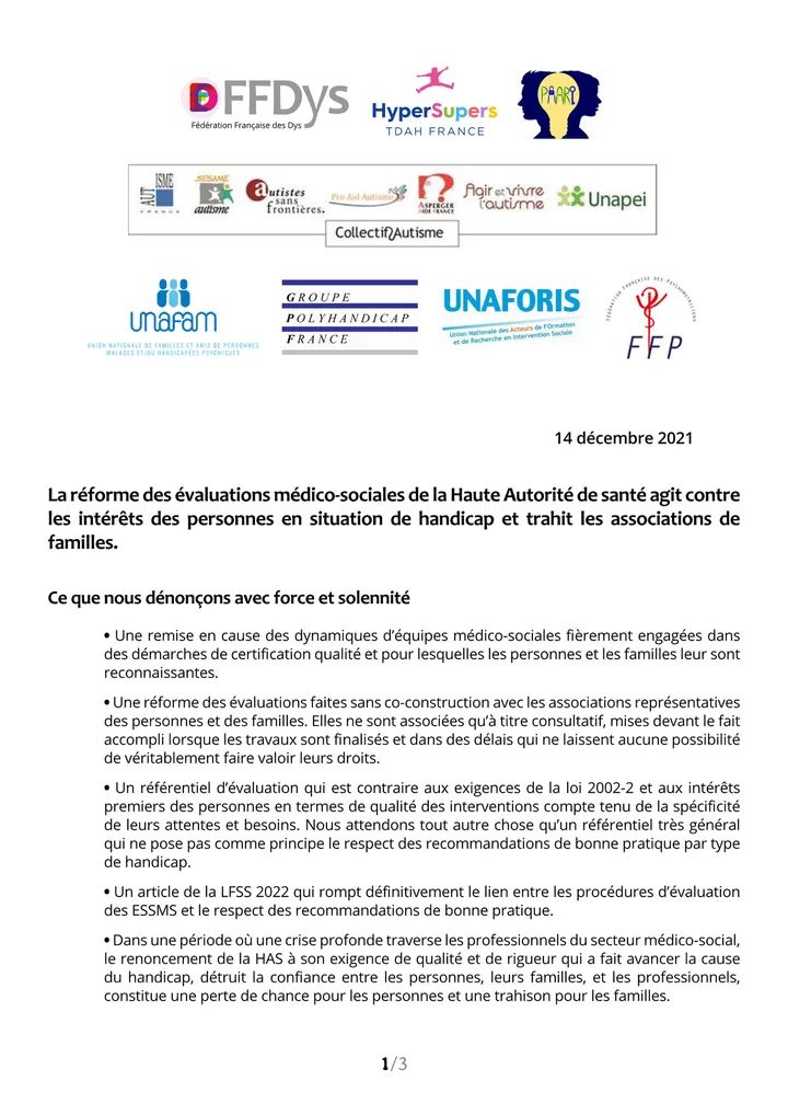🔴ALERTE
📢Nos asso interpellent <a href="/HAS_sante/">Haute Autorité de santé</a>
☠ Dangers du nouveau référentiel qualité+réformes en cours de l’évaluation des ESMS
⚠️STOP au retour en arrière sur la qualité des accompagnements #Handicap
<a href="/EmmanuelMacron/">Emmanuel Macron</a> <a href="/BrigBourguignon/">Brigitte Bourguignon</a> <a href="/s_cluzel/">Sophie Cluzel 🇨🇵🇪🇺</a> 
🚨 LIRE👇drive.google.com/file/d/1UnG6-l…
