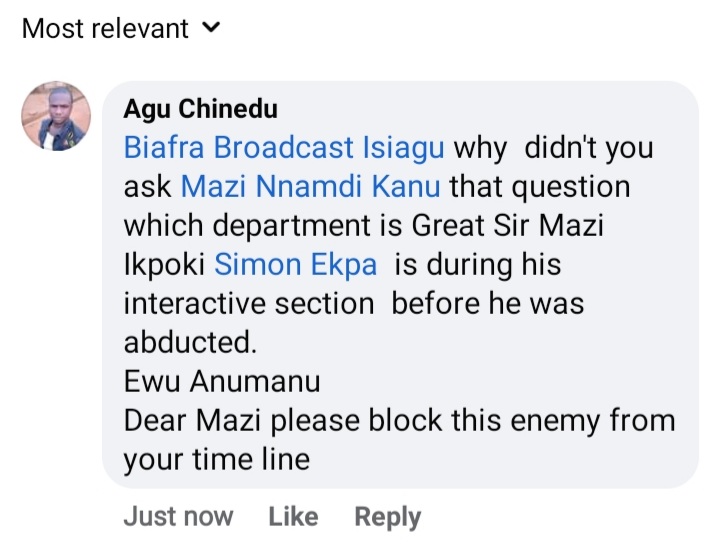 AguRaphael5's tweet photo. This is the question  I ask the imbecilic @real_IpobDOS &amp; evil and corrupt @cedoziemm and @ChinasaNworu and evil 😈 @emmapowerfu  including anyone  who dares to ask the position of @simon_ekpa in this struggle https://t.co/oUefgnkGyf