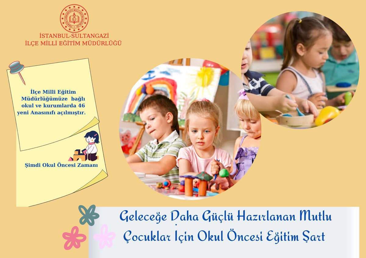 📣📣Şimdi Okul Öncesi Zamanı🎈🎉🎊
 #okulöncesi
<a href="/tcmeb/">Millî Eğitim Bakanlığı</a> <a href="/memleventyazici/">Levent Yazıcı</a> <a href="/necatitekbas/">Necati TEKBAŞ</a> <a href="/istanbulilmem/">İstanbul İl Millî Eğitim Müdürlüğü</a>