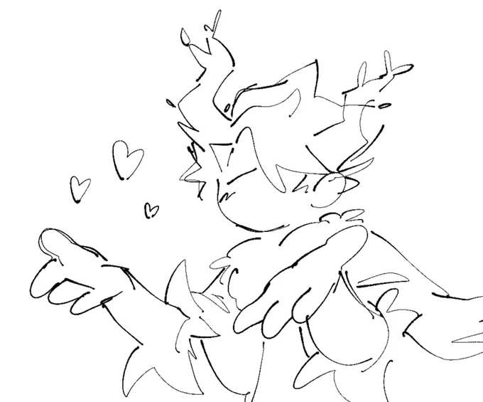 not knowing how to express affection and resorting to drawing stuff like this 