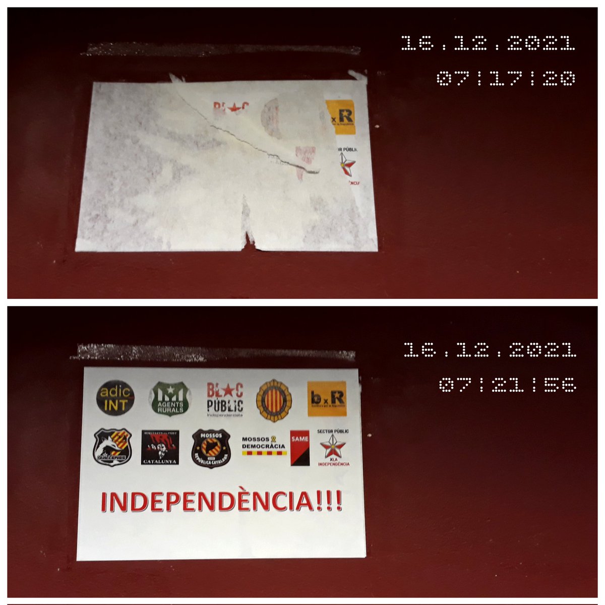 adic_int's tweet photo. ⚫️ LA INDEPENDÈNCIA ÉS L'ÚNIC CAMÍ
Bon dijous #16des des d'@interiorcat!
Veient la repressió de l'estat, els atacs al català i els intents de destruir el nostre model educatiu, NOMÉS HI HA UNA OPCIÓ!
#Continuem, amb total fidelitat a la voluntat del Poble de Catalunya 🏴 https://t.co/TCjox8Bu7D