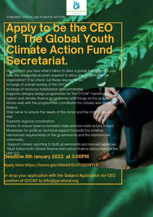 Green Youth Climate Fund Institution tweet media