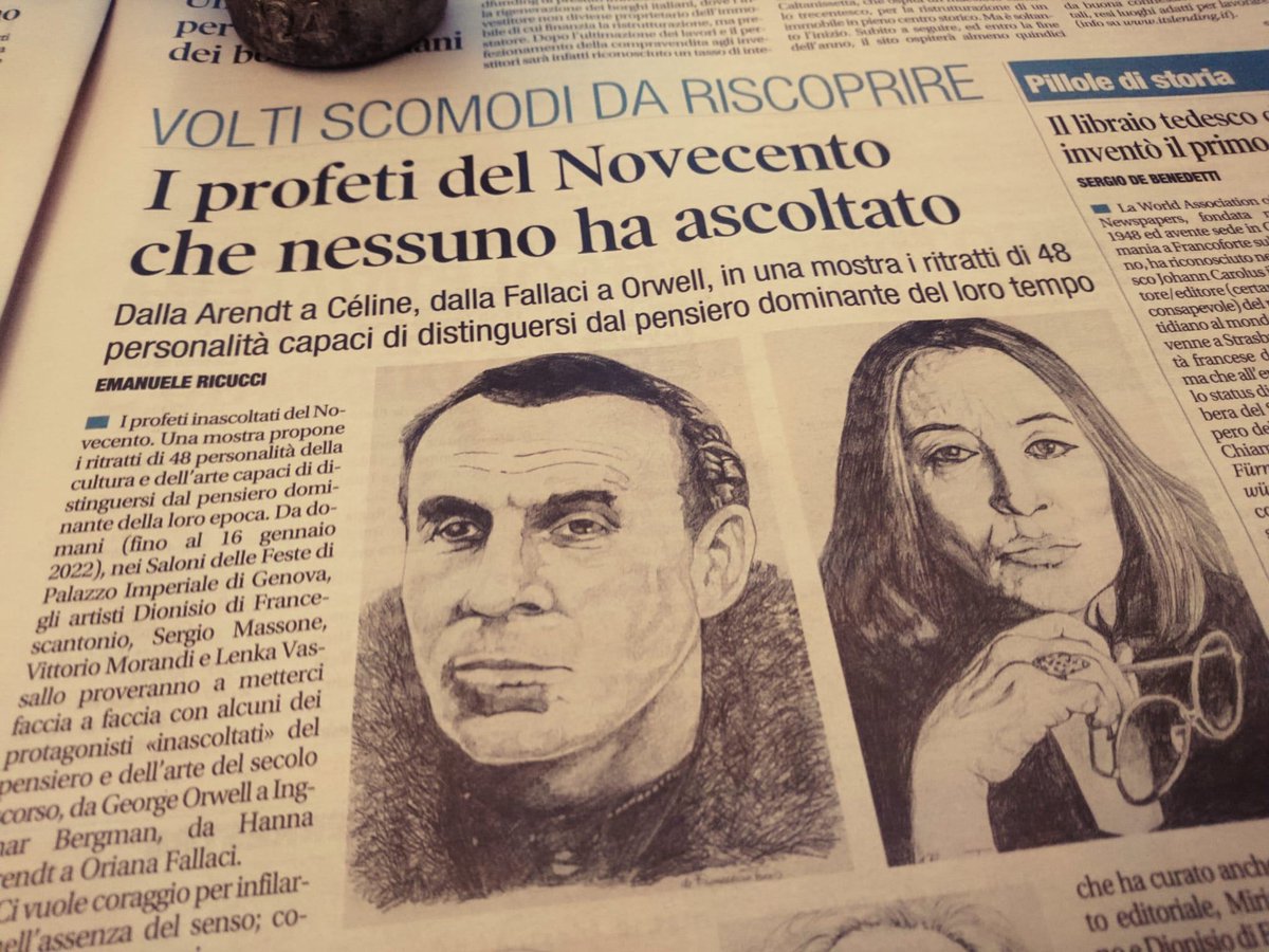 Oggi su <a href="/Libero_official/">Libero</a>, bell'articolo di Emanuele Ricucci sulla mostra Profeti inascoltati del Novecento! facebook.com/Profeti.inasco…