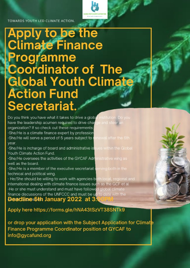 Green Youth Climate Fund Institution tweet media