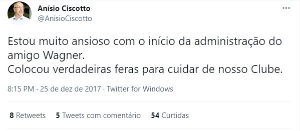 Tiago97708235's tweet photo. @AnisioCiscotto Enquanto nos roubavam vocês não fizeram absolutamente NADA, aliás,  segundo o TT abaixo onsemhor ainda aplaudiu! Larguem o osso e deixem o clube tentar sobreviver https://t.co/A5IiyKeVLz