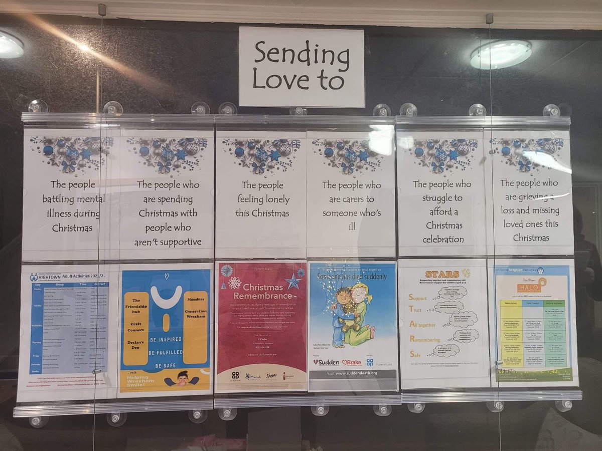 Today  <a href="/coopuk/">Co-op</a> E Clarke funeral Care wellbeing window is sending love to “ The people battling mental illness this Christmas” if you would like to contribute to our Community wellbeing window just let us know #ItsWhatWeDo @DebWozencraft <a href="/SamHartland4/">Samantha Hartland</a>