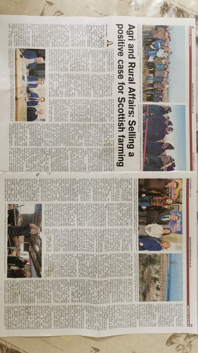 SAYFCAGAFFAIRS's tweet photo. Excellent coverage of our Agri Conference in last week's @scottishfarmer page 12 and 13 in Dec 11th edition! #SAYFCAGRI #sellingscotland https://t.co/nXDNc95IQr