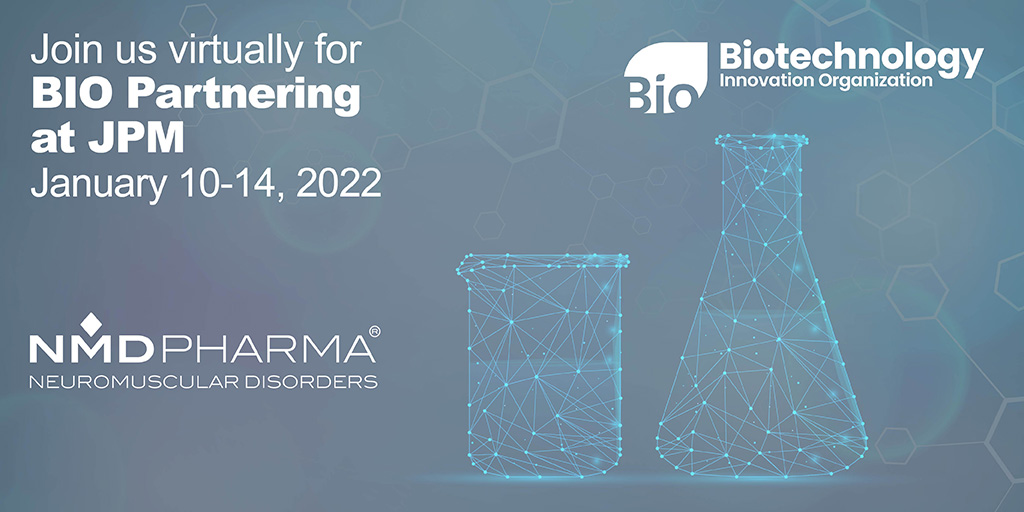 NMDPharma's tweet photo. We will be attending the BIO One-on-one Partnering at JPM event 2022 between 10-14 January. Connect with us on the #JPM2022 partnering platform to schedule a meeting. 

#JPMWeek #NMDPharma #neuromusculardisease #biotech #healthcare https://t.co/bSdpoRqto2