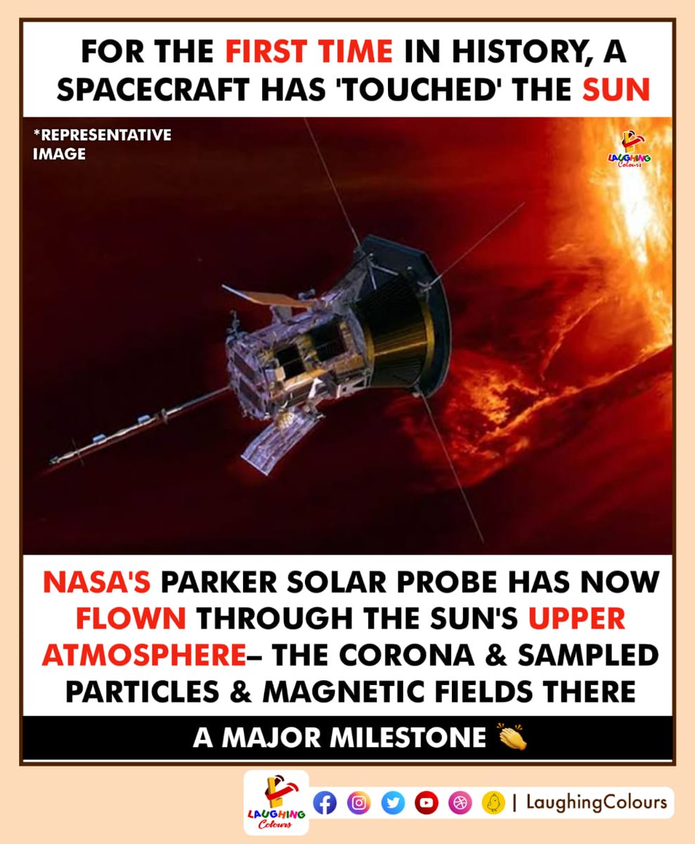LaughingColours's tweet photo. Spacecraft Has Touched The Sun For The First Time In History 👏
-
#spacecraft #sun #firsttime #NASA #Parker #Solar #Flown #UpperAtmosphere #news #world #laughing #laughingcolours #LC https://t.co/gmzrqeH138