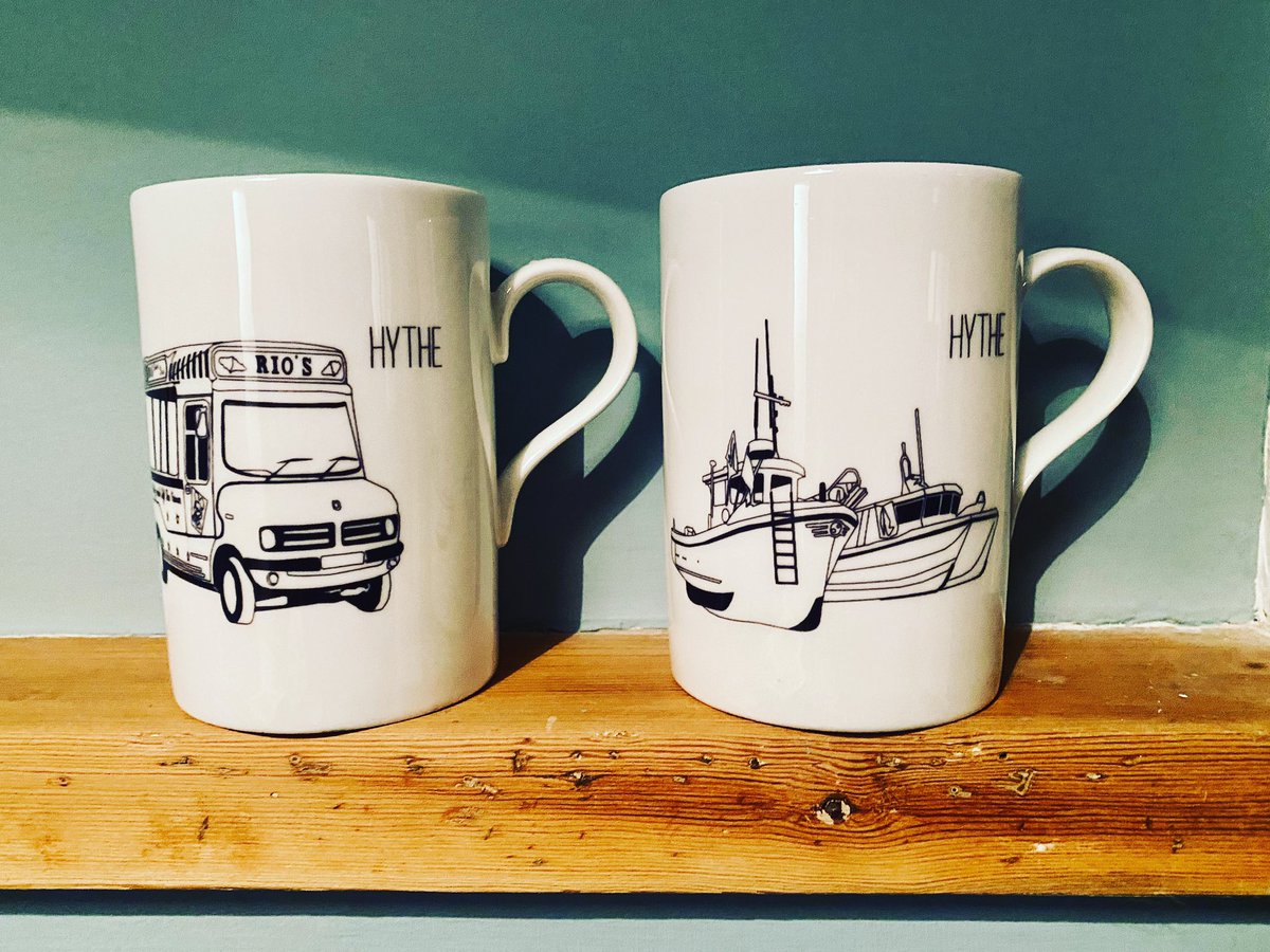 KEEPSIE Hythe Fine Bine China Mugs……... 
Available at the Keepsie Gallery &amp; <a href="/keepstea/">keeps</a>, 100 High Street, from 17th December. #hythekent #hytheartist #keepsie #coastalliving #tea
