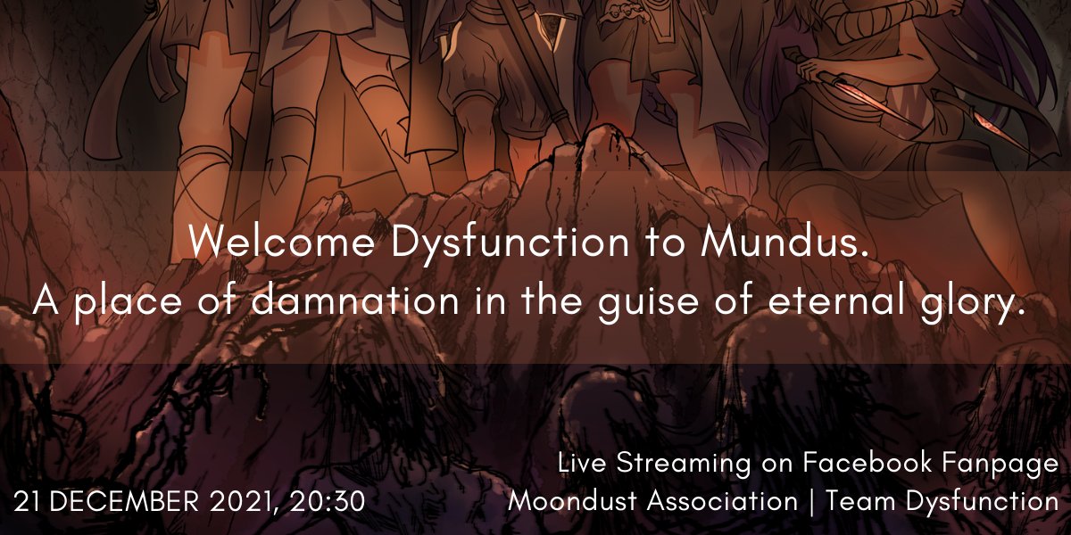 AonGreyFox's tweet image. อะไรจะเกิดขึ้นเมื่อเหล่า Team Dysfunction จะต้องเดินทางเข้าไปในมุนดัส ดินแดนที่มีคำร่ำรือว่าเป็นสรวงสวรรค์แต่เต็มไปด้วยความปั่นป่วนวุ่นวาย

วันที่ 21 ธันวาคมนี้ 20:30 เตรียมพบกับการเดินทางสุดเอ๋อของก๊วนสุดกาวใน Roll20!!!

#MDA #TeamDysfunction #VtuberTH