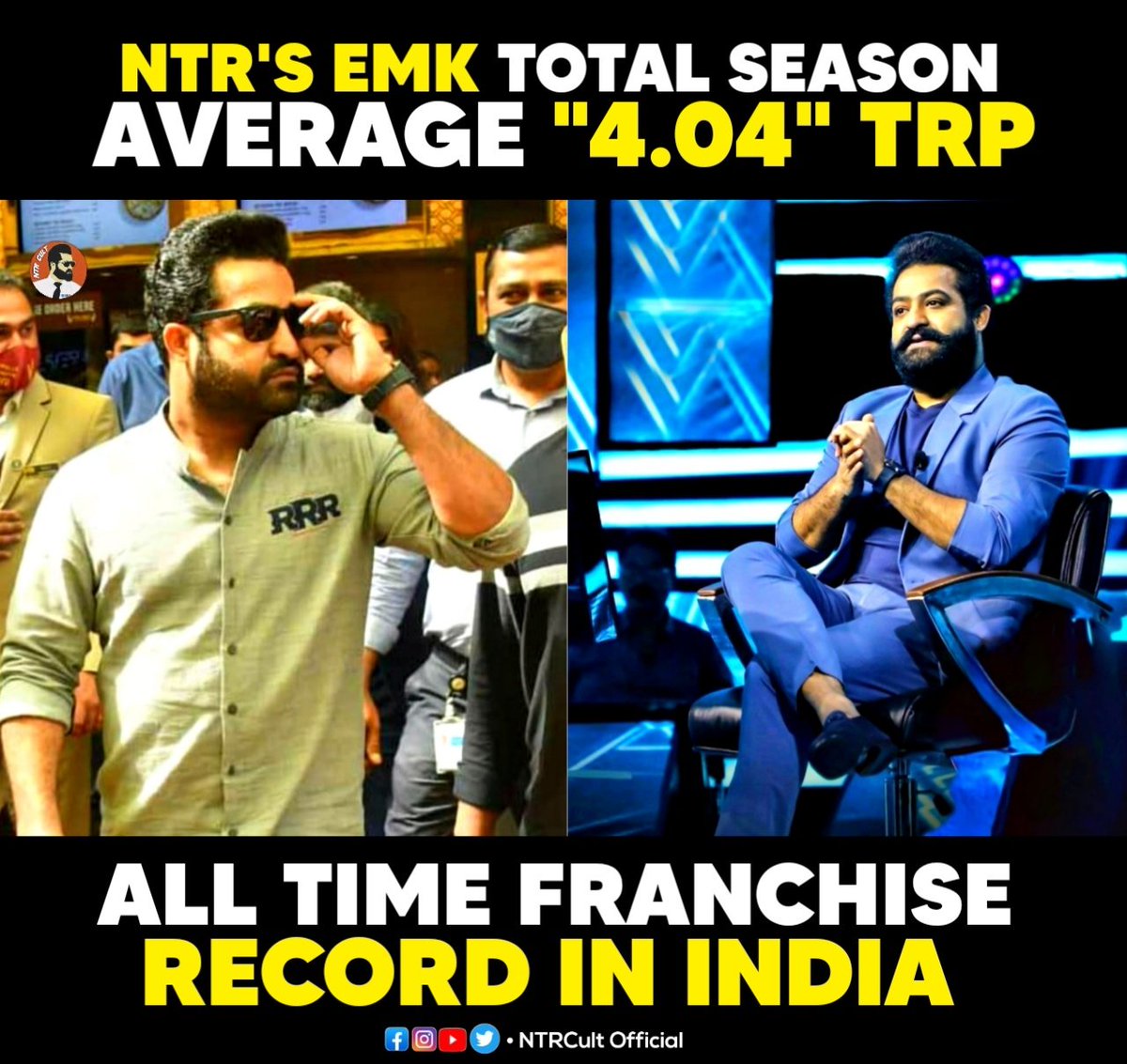 All 15 Weeks - All Time Record In India ...Best Host @tarak9999 
#EvaruMeelokoteeswarulu