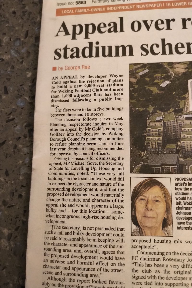 ANDYC2311's tweet photo. @wokingcouncil @ayeshaazad3 @simonashall @WillForster @JonathanLord @wokingfc @SouthWoking @HoeValley_NF @mayfordvs https://t.co/42FRKPfvxs