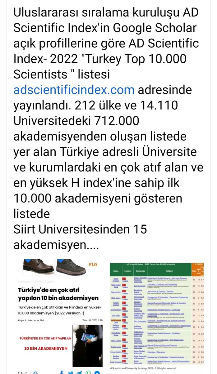 hcoskuncelik's tweet photo. En yüksek H-index'ine sahip akademisyenler https://t.co/cnMSjciAl4